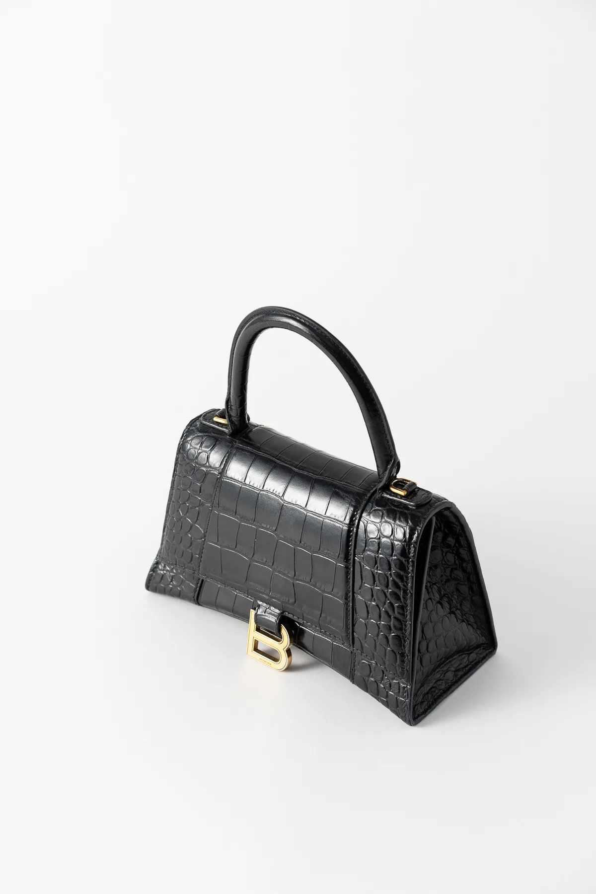 Geantă Balenciaga Mini Hourglass Croc | LA VESTIMENTA