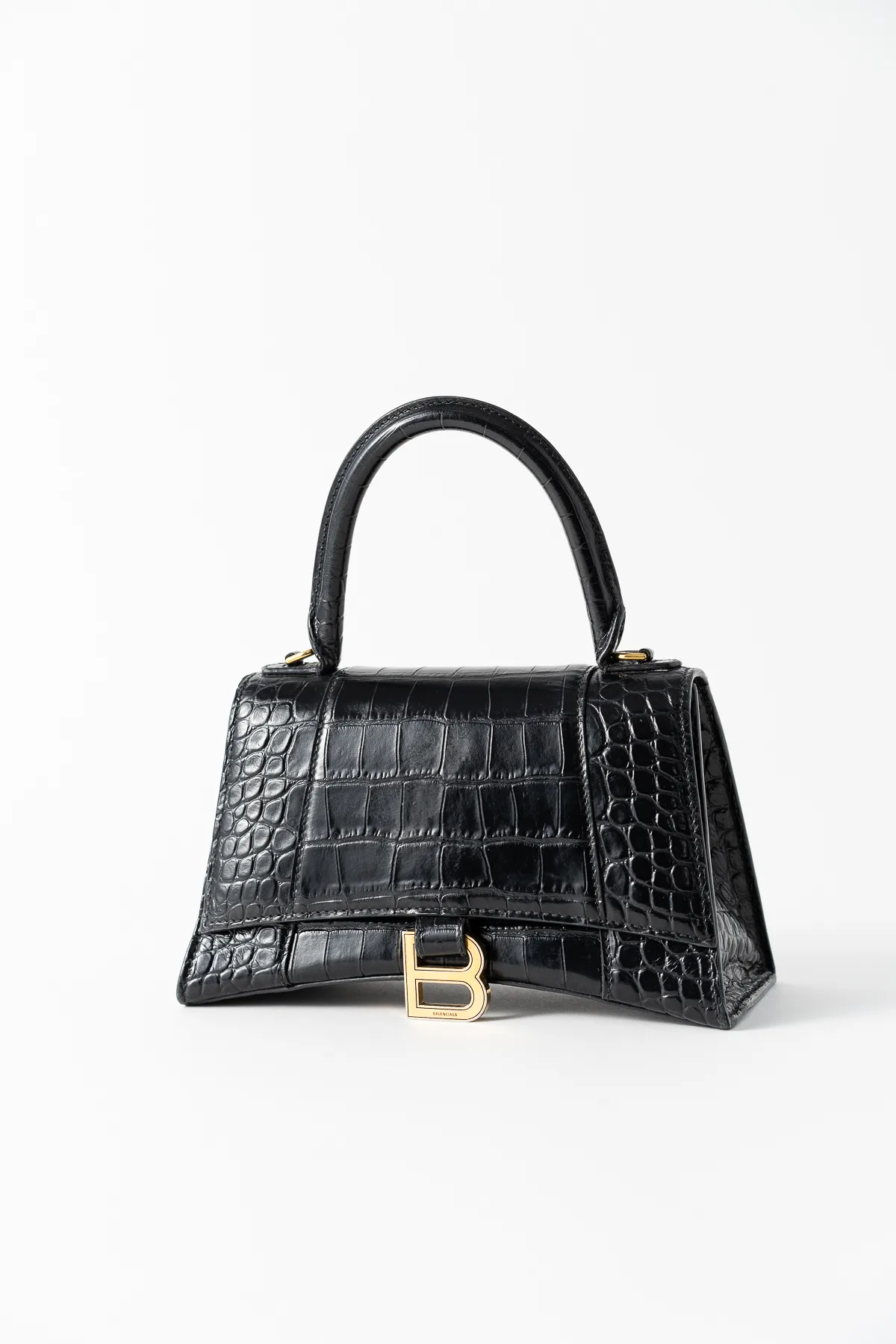 Geantă Balenciaga Mini Hourglass Croc | LA VESTIMENTA