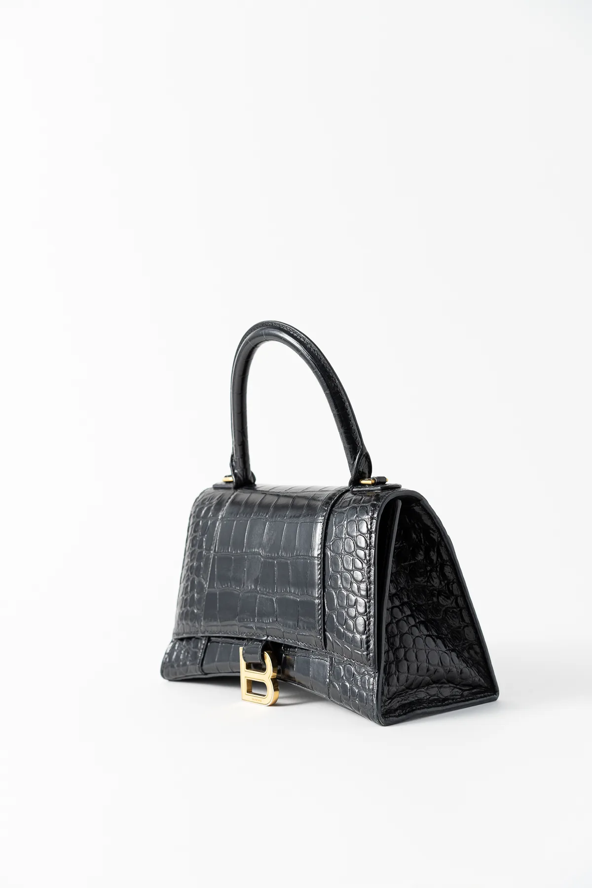 Geantă Balenciaga Mini Hourglass Croc | LA VESTIMENTA